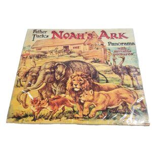 Vintage Father Tuck's NOAH'S ARK Panorama Fold Out Book 15 Movable Pictures 1997